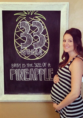 беременность 33 недели — живот