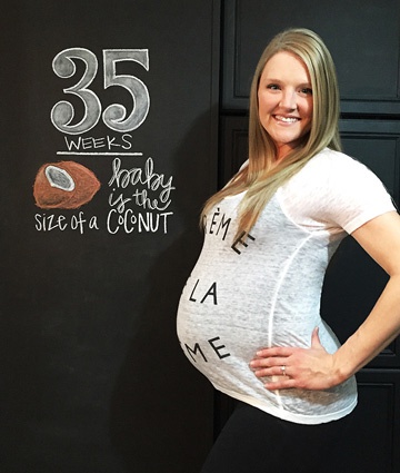 живот на 35 неделе беременности