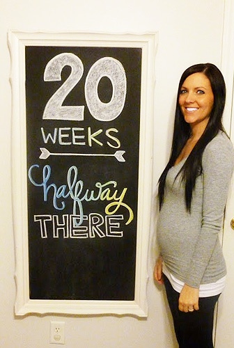 живот беременной на 20 неделе