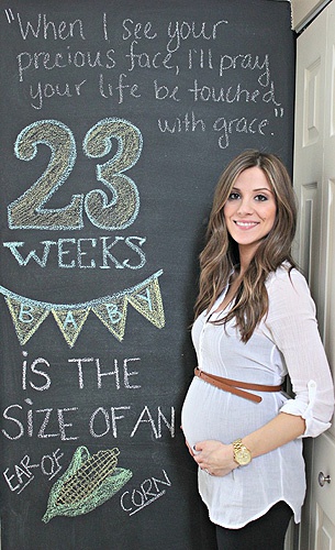 живот на 23 неделе беременности