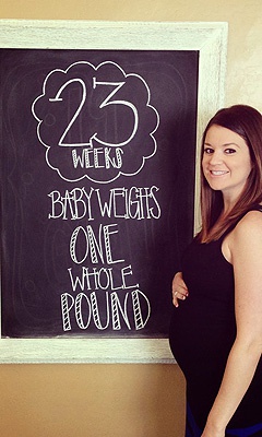 живот — беременность 23 недели