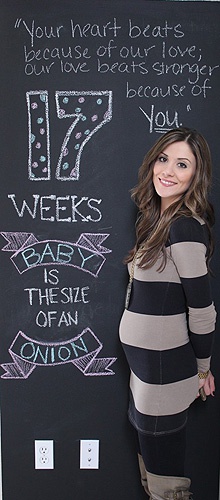 живот — 17 неделя беременности