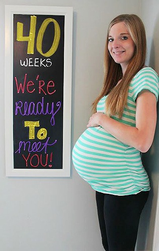 живот на 40 неделе беременности