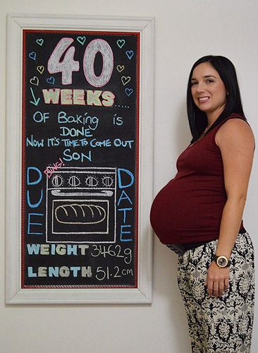 живот на 40 неделе беременности — фото