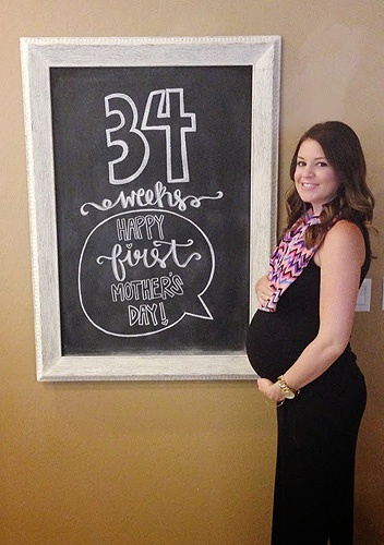 беременность 34 недели — живот