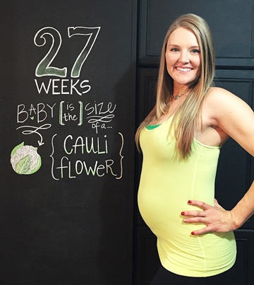 живот на 27 неделе беременности