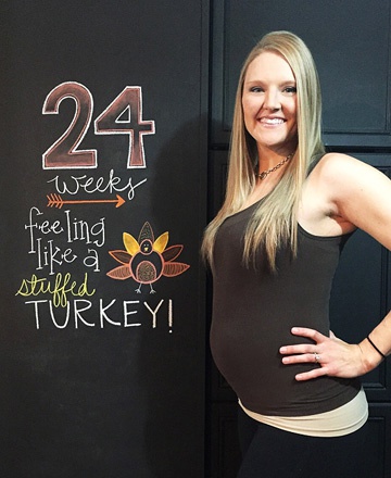 живот на 24 неделе беременности