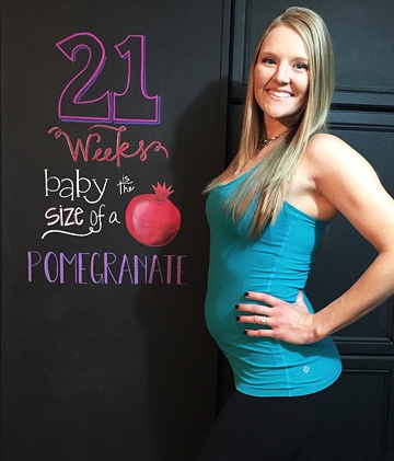живот на 21 неделе беременности
