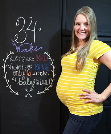 живот на 34 неделе беременности