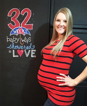 живот на 32 неделе беременности